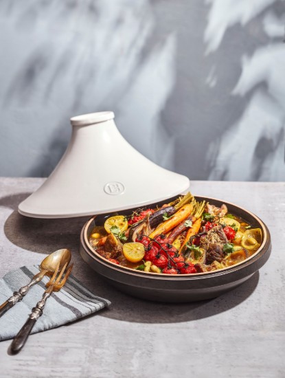 Kerámia tajine, 33,5 cm / 4 L, "Delight", White&Slate - Emile Henry