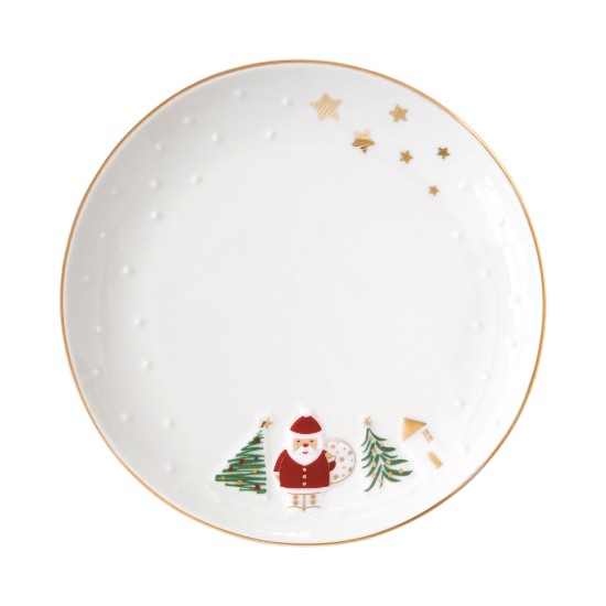 2 db-os tányérkészlet, dombornyomott mintával, 16 cm, "Let it Snow" - Nuova R2S