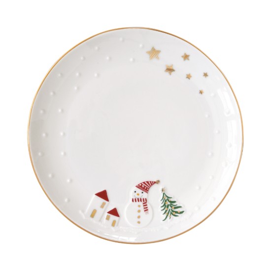 2 db-os tányérkészlet, dombornyomott mintával, 16 cm, "Let it Snow" - Nuova R2S