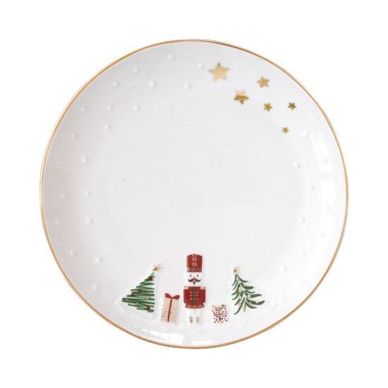 2 db-os tányérkészlet, dombornyomott mintával, 16 cm, "Let it Snow" - Nuova R2S