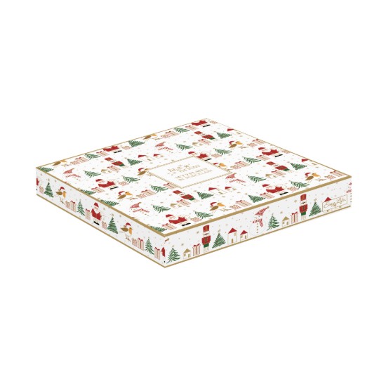 2 db-os tányérkészlet, dombornyomott mintával, 16 cm, "Let it Snow" - Nuova R2S