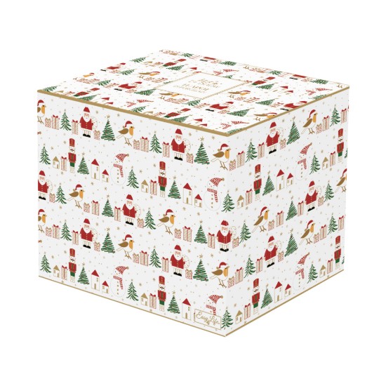 Porcelán teáskanna, dombornyomott mintával, 850ml, "Let it Snow" - Nuova R2S