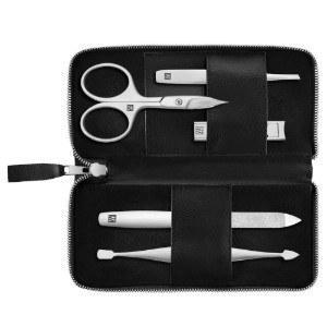 5 részes szett, rozsdamentes acél, vegán bőrtok (alma), fekete - Zwilling PREMIUM