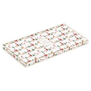 Porcelán tál, dombornyomott mintával, 34,5 x 15 cm, "Let it Snow" - Nuova R2S