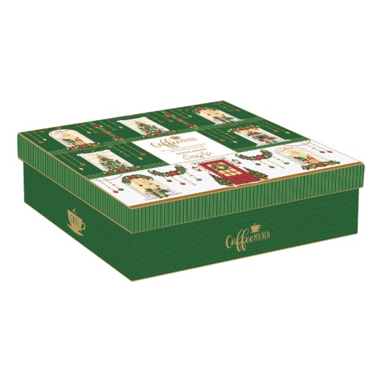 4 db porcelán csésze készlet, 110 ml, bambusz csészealjakkal, "Festive Avenue" - Nuova R2S