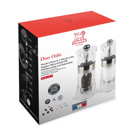 2 db "Oslo" só- és borsdaráló készlet, 14 cm - Peugeot
