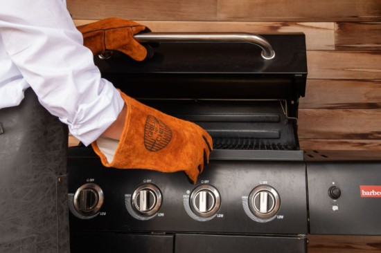 "BBQ" kesztyűkészlet, bőr, barna - Tiseco