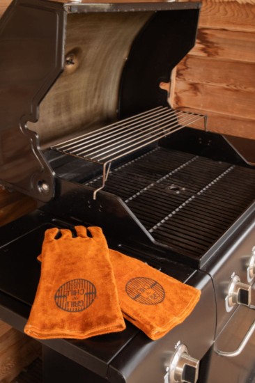 "BBQ" kesztyűkészlet, bőr, barna - Tiseco