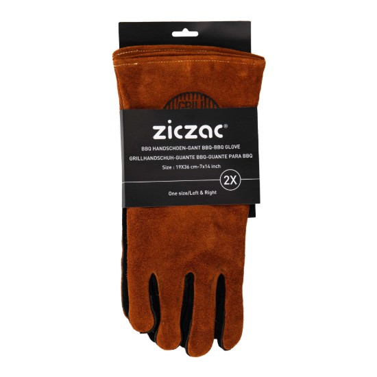 "BBQ" kesztyűkészlet, bőr, barna - Tiseco