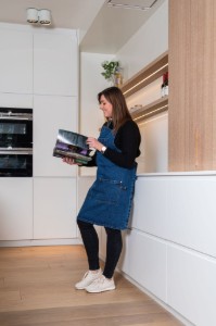 "Denim" konyhai kötény, kék - Tiseco