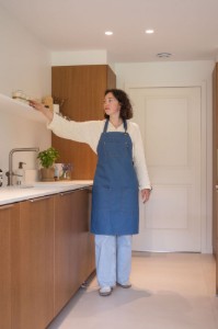 Konyhai kötény, sötétkék - Tiseco