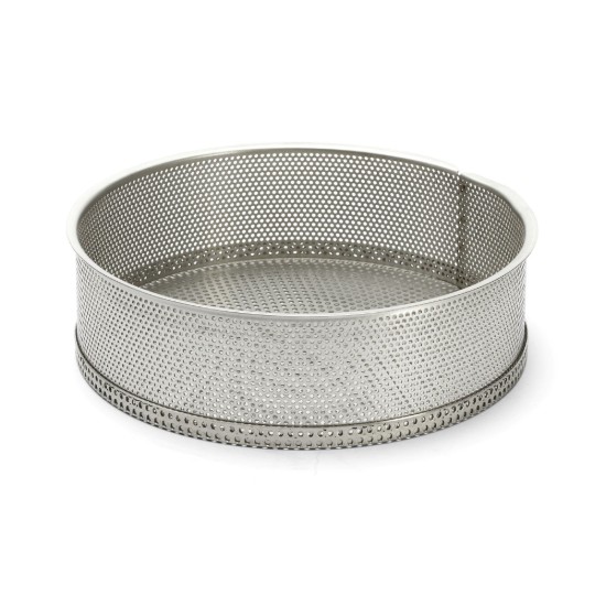 Perforált tortaforma, sütőpapírral, 24 cm, rozsdamentes acél - de Buyer