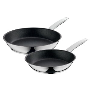 2 db serpenyő készlet, rozsdamentes acél, 24 / 28 cm, "PermaDur Advance" - WMF