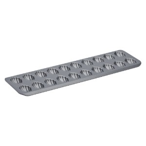 20 rekeszes mini madeleine sütőforma, 40 x 12 cm, acél - de Buyer