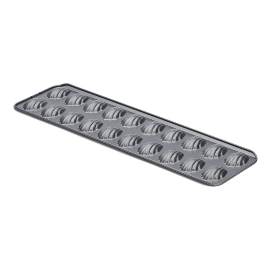 20 rekeszes mini madeleine sütőforma, 40 x 12 cm, acél - de Buyer