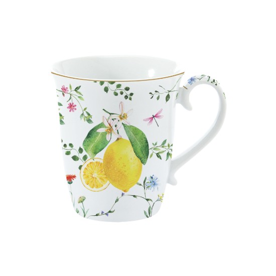 Porcelán bögre, 275 ml, "Fleurs et Citrons" - Nuova R2S
