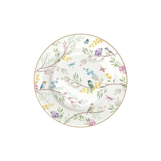 Tányér, porcelán, 19 cm, "Birds Melody" - Nuova R2S