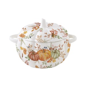 Levestál fedővel, porcelán, 19 x 16 cm, "Harvest" - Nuova R2S