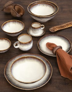 Porcelántányér, 26 cm, Barna, "Nuances" - Nuova R2S