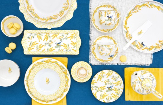 4 db-os desszerttányér készlet, porcelán, 19cm, "Mimosa" - Nuova R2S