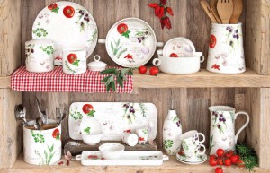 Tárolóedény, porcelán, 10,5 cm, "HOME & KITCHEN" - Easy Life
