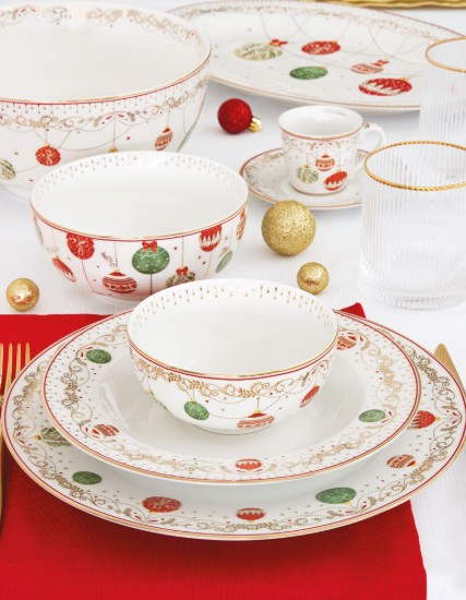 Porcelán tál, 15 cm, "Christmas Eve" - Nuova R2S