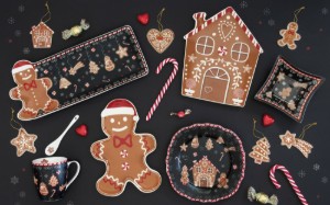 Nuova R2 - 36 x 16 cm -es "GINGERBREAD" tálaló tálca