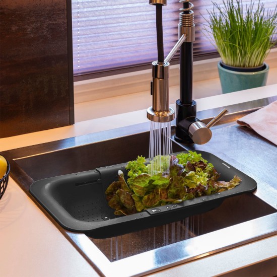 Kihúzható lefolyókosár, műanyag, 36-49x20cm - Westmark