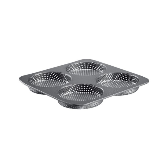 Tepsi 4 burger zsemlehez, perforált, acél, 28 x 28 cm - Westmark