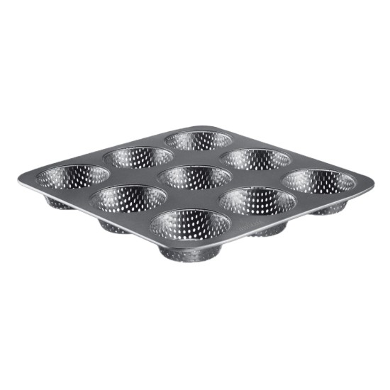 Tepsi 9 burger zsemlehez, perforált, acél, 32 x 30 cm - Westmark