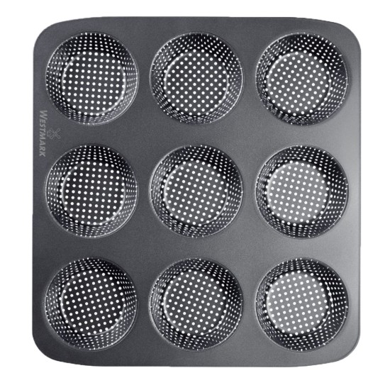 Tepsi 9 burger zsemlehez, perforált, acél, 32 x 30 cm - Westmark