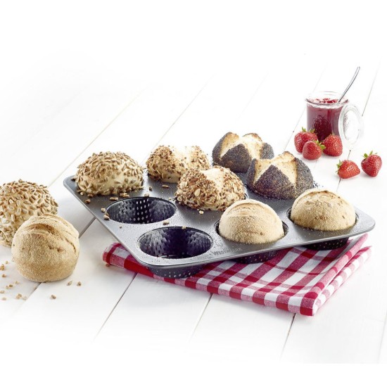 Tepsi 9 burger zsemlehez, perforált, acél, 32 x 30 cm - Westmark