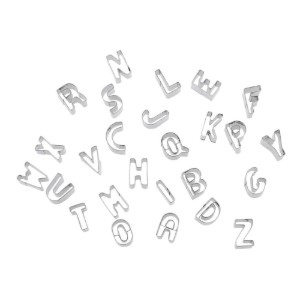 Kekszvágó készlet, A-Z betűk, rozsdamentes acél, 2,5 cm - Westmark