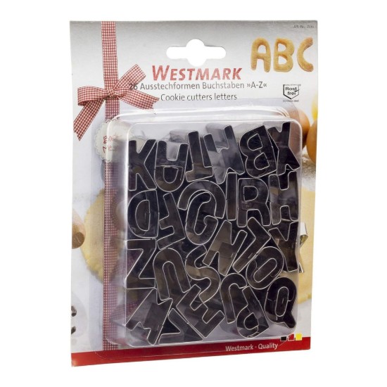 Kekszvágó készlet, A-Z betűk, rozsdamentes acél, 2,5 cm - Westmark