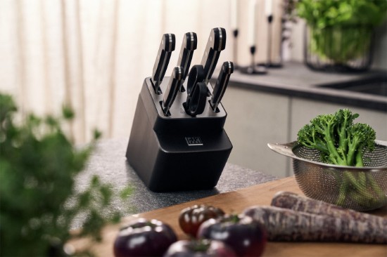 7 darabos késkészlet, beépített élező modullal, "ZWILLING Pro", kőrisfa - Zwilling