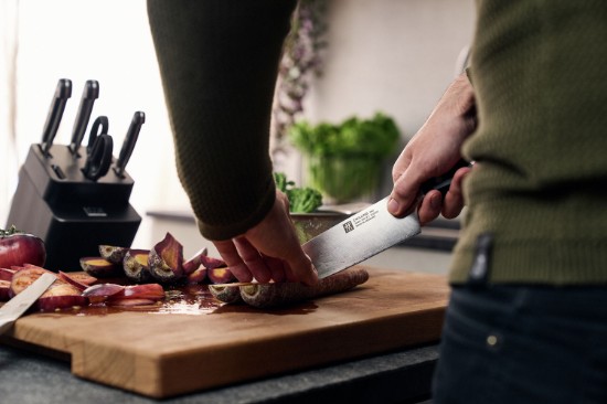 7 darabos késkészlet, beépített élező modullal, "ZWILLING Pro", kőrisfa - Zwilling