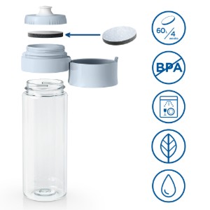 BRITA Vital szűrőpalack (világoskék), 600 ml + 2 MicroDisc szűrő