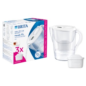 BRITA - Marella vízszűrő kancsó StarterPack + 3db PP Maxtra Pro szűrő patron, 3,5 L (fehér)
