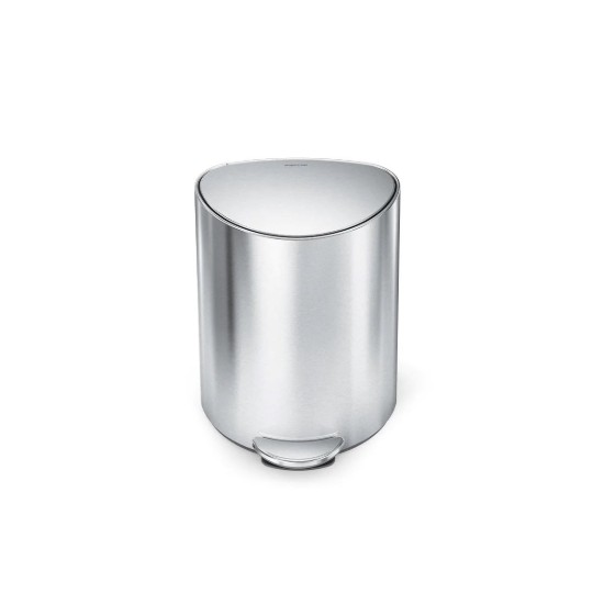 Félkör alakú pedálos szemetes, 6 L, rozsdamentes rozsdamentes, Brushed - simplehuman