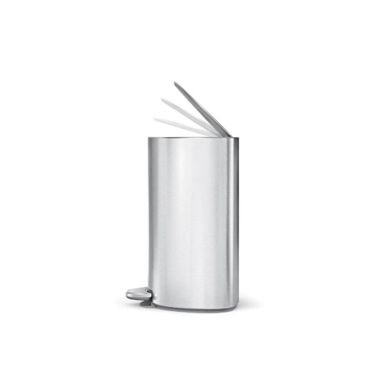 Félkör alakú pedálos szemetes, 6 L, rozsdamentes rozsdamentes, Brushed - simplehuman