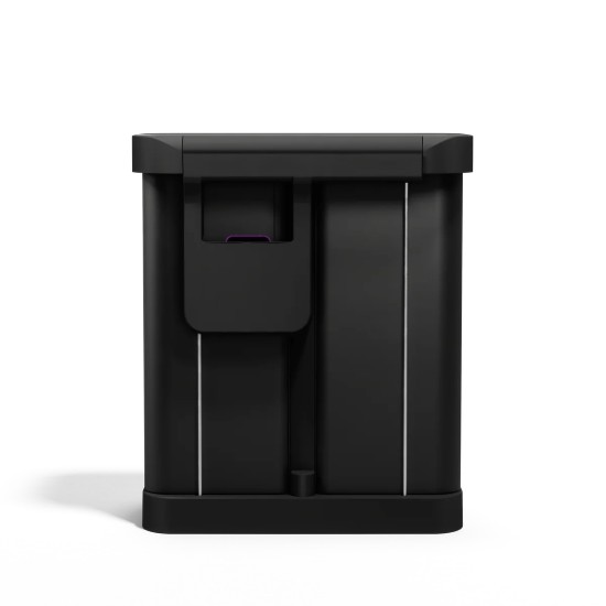 Pedálos szemetes, kétrekeszes, 58 l, rozsdamentes acél, matt fekete - simplehuman