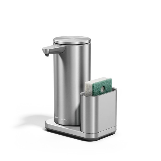 Szappanadagoló szenzorral és szivacstartóval, 414 ml, rozsdamentes acél, Brushed - simplehuman