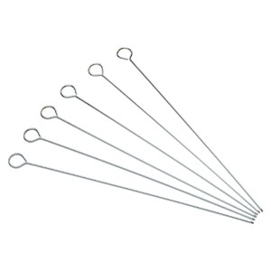 6 db kebabnyárs készlet, rozsdamentes acél, 30 cm - Kitchen Craft