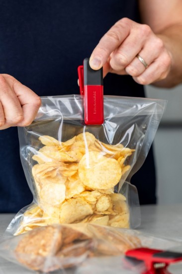 4 db táskacsipesz készlet, műanyag, Empire Red - KitchenAid