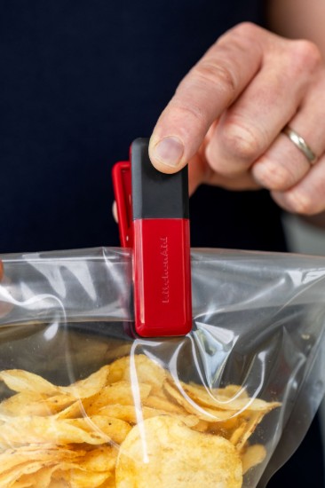 4 db táskacsipesz készlet, műanyag, Empire Red - KitchenAid