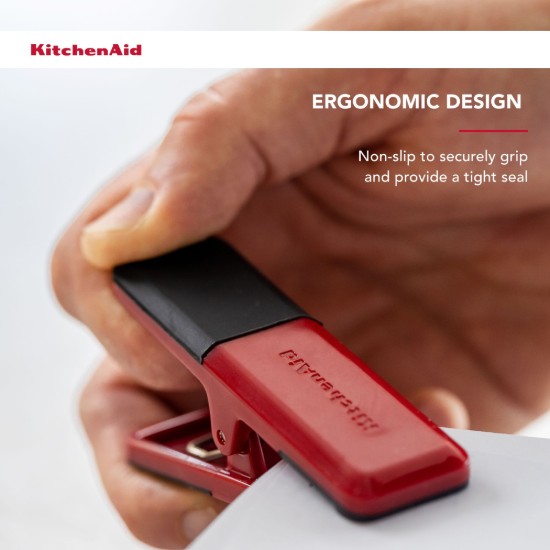 4 db táskacsipesz készlet, műanyag, Empire Red - KitchenAid