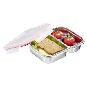 2 rekeszes élelmiszertároló edény, rozsdamentes acél, 450 + 280 ml - Westmark