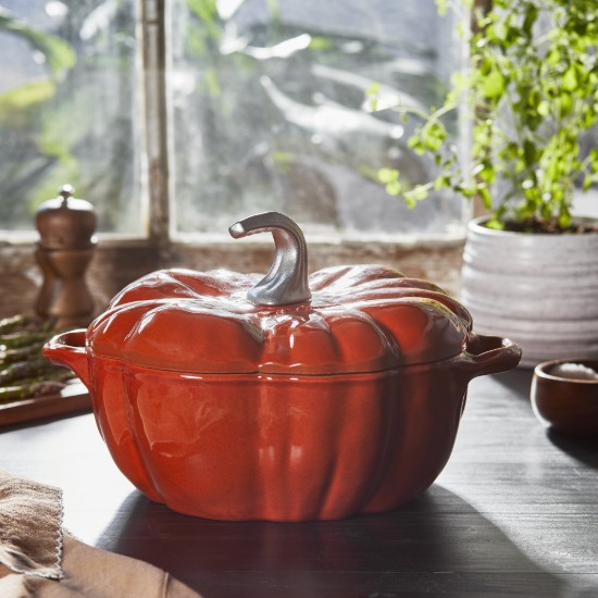 Staub - Pumpkin Cocotte fazék, öntöttvas, 24cm/3,45L, Cinnamon