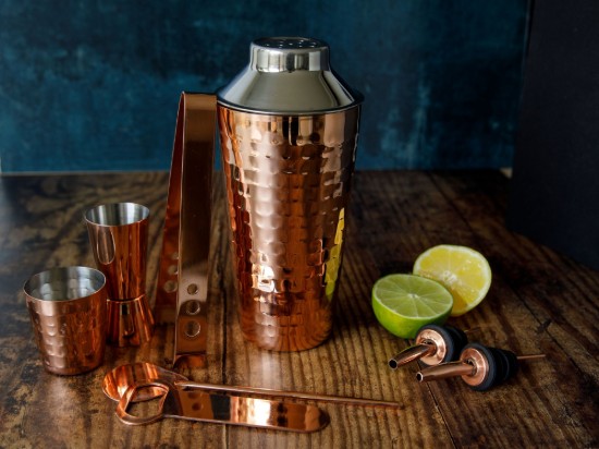 BarCraft - Koktélkészlet, 7 részes, rozsdamentes acél, Copper