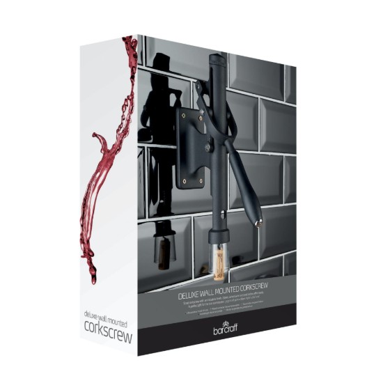 Falra szerelhető dugóhúzó, fém, 26 x 31,5 cm, "Bar Craft" - Kitchen Craft